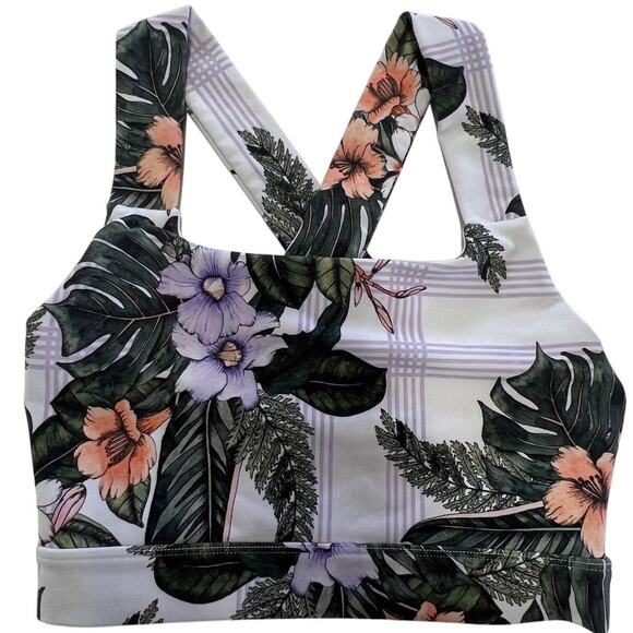 Eleven by Venus Williams Sports Bra Womens Small Floral Racerback Athletic - Picture 1 of 5
